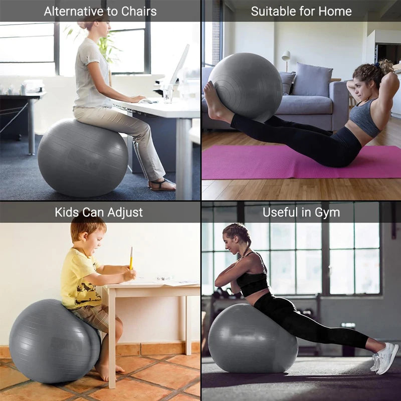 65/75/85cm Yoga Ball – Balance & Fitness for Yoga, Pilates, Pregnancy & Rehabilitation