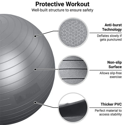 65/75/85cm Yoga Ball – Balance & Fitness for Yoga, Pilates, Pregnancy & Rehabilitation